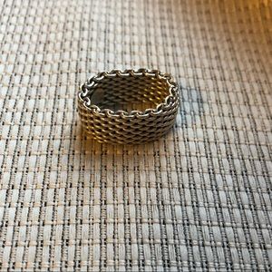 Tiffany and Co Sterling Silver Mesh Ring